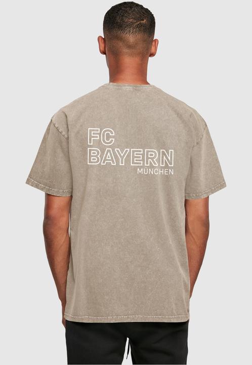Produktbild FC Bayern München Mia San Mia B/W Acid Washed Heavy Oversize Tee - 115363 (S)