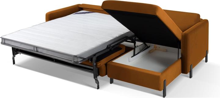 Image du produit Micadoni Canapé D'Angle Velours Droit Convertible, "Gloria", 5 Places, 280x170x80Fabriqué en Europe (Canapé d'angle)