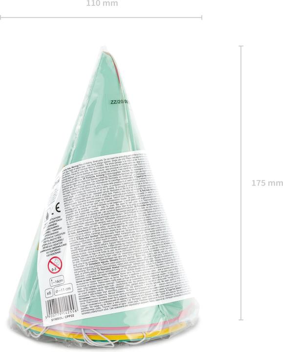 Actual product image Partydeco Happy Birthday Party Hats