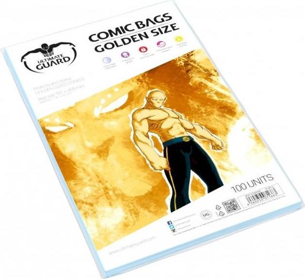 Actual product image Ultimate Guard Comic Bags Golden Size (100)