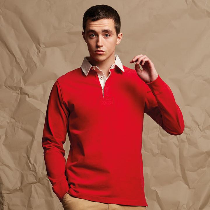 Immagine prodotto Front Row Premium Longsleeve RugbyShirt PoloShirt a maniche lunghe (XL)