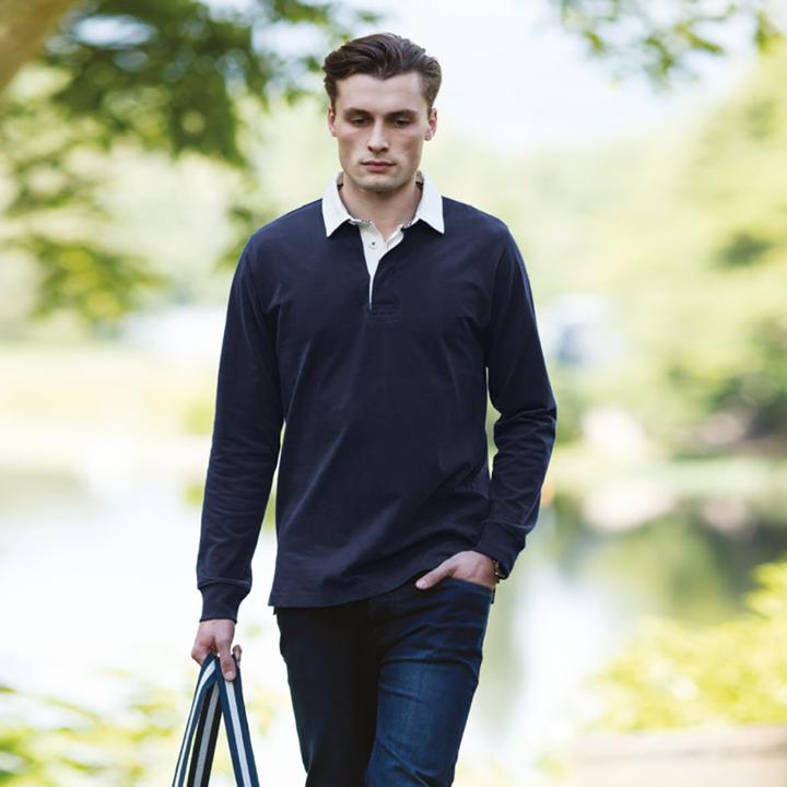 Immagine prodotto Front Row Premium Longsleeve RugbyShirt PoloShirt a maniche lunghe (XL)