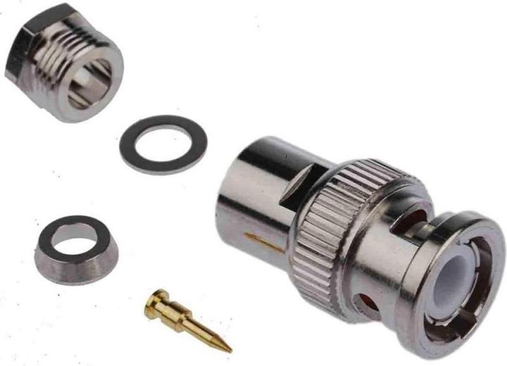Image du produit Rs Pro Connecteur Connecteur coaxial BNC, montage sur câble, connexion par serrage, pour RG58A-Ka