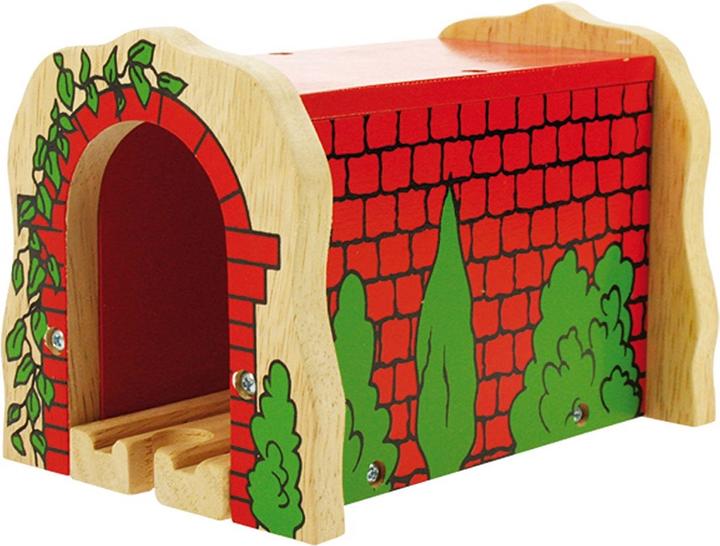 Actual product image Bigjigs Wooden rail red tunnel