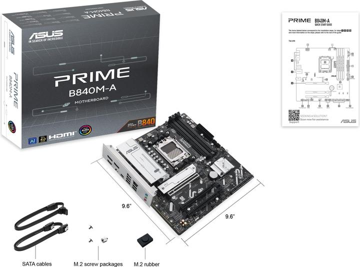 Produktbild ASUS PRIME B840M-A-CSM (AM5, AMD B840, mATX)