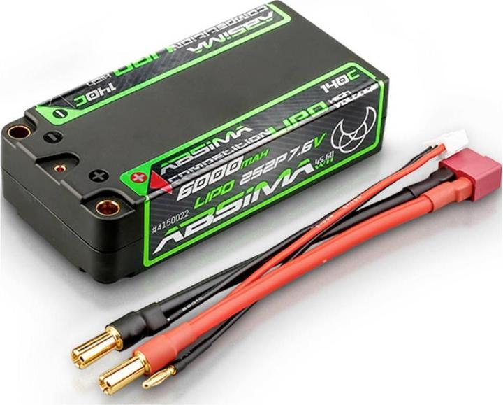 Absima Competition Shorty LiPo HV 140C/2S2P HC 6000mAh 5mm (7.60 V, 6000 mAh)
