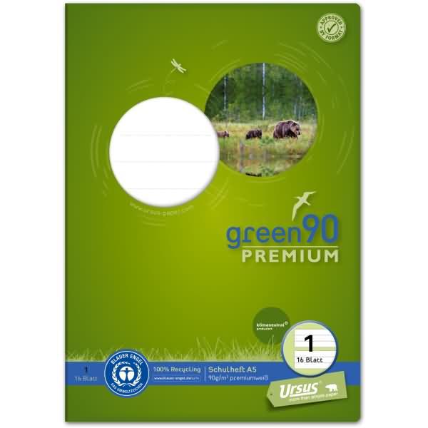 Image du produit Staufen Cahier LIN1 A5 16 feuilles lignées 5/5/5mm (A5, À rayures, Couverture rigide)