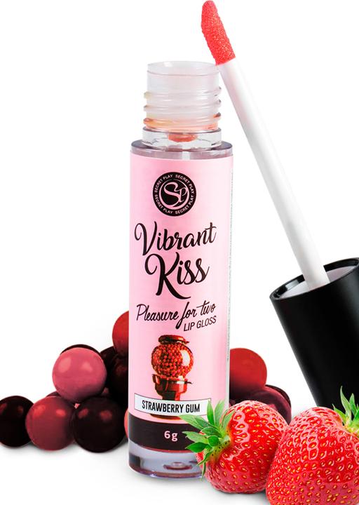 Image du produit Secret play Gloss pour les lèvres Vibrant Kiss (Fraise)