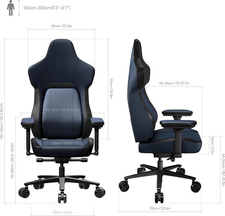 Actual product image Thunder X3 ThunderX3 CORE Modern Gaming Chair - blue