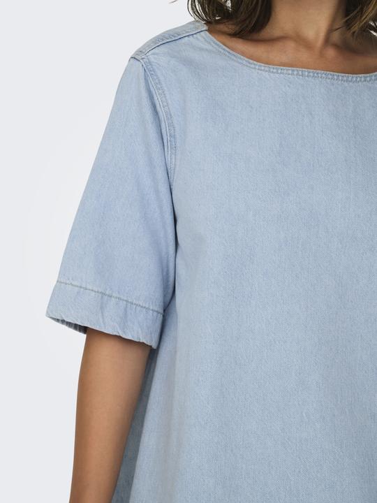 Image du produit Only Coupe volumineuse Col rond Robe courte Robe en jean (XS)