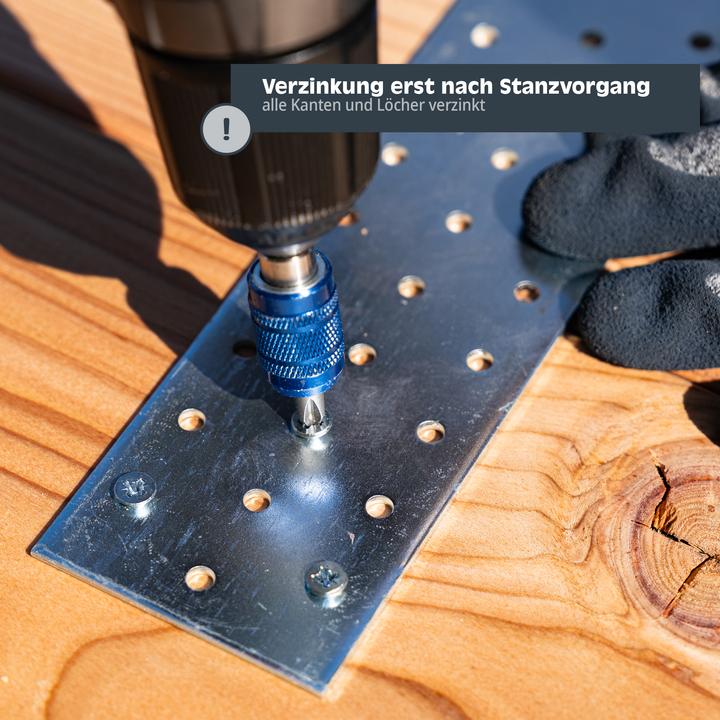 Produktbild Helpmate Flachverbinder 30x300, verzinkt, 12 Stück (Flachverbinder, 12 Stk.)