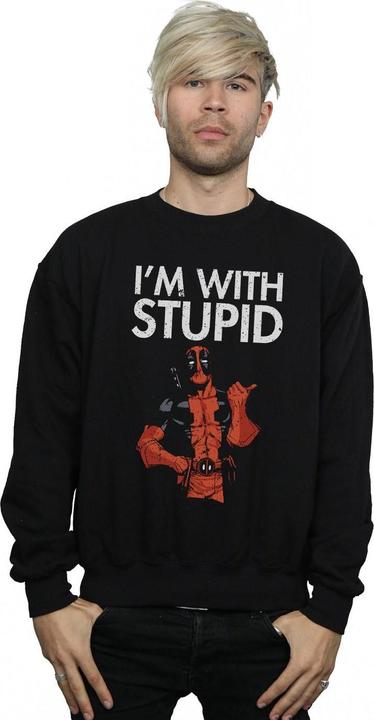 Image du produit - Sweat DEADPOOL I'M WITH STUPID - Homme (L)