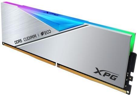 Produktbild Adata CUDIMM 48 GB DDR5-8400 (2x 24 GB) Dual-Kit (silber, AX5CU8400C4024G-DCLACRSG, XPG Lancer Neon RGB) (2 x 24GB, 8400 MHz, DDR5-RAM, CU-DIMM)