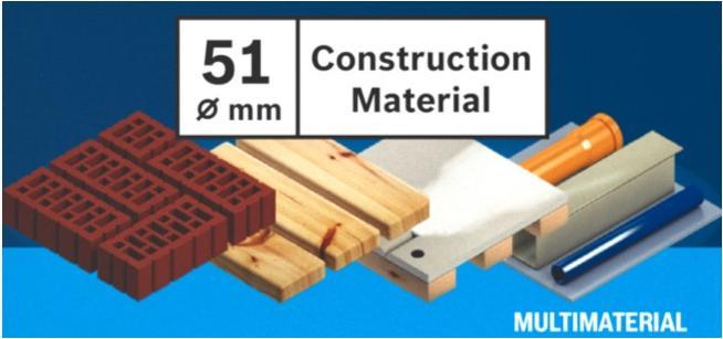 Actual product image Bosch Professional Zubehör Expert Construction Material hole saw, 51 x 60 mm (51 mm)