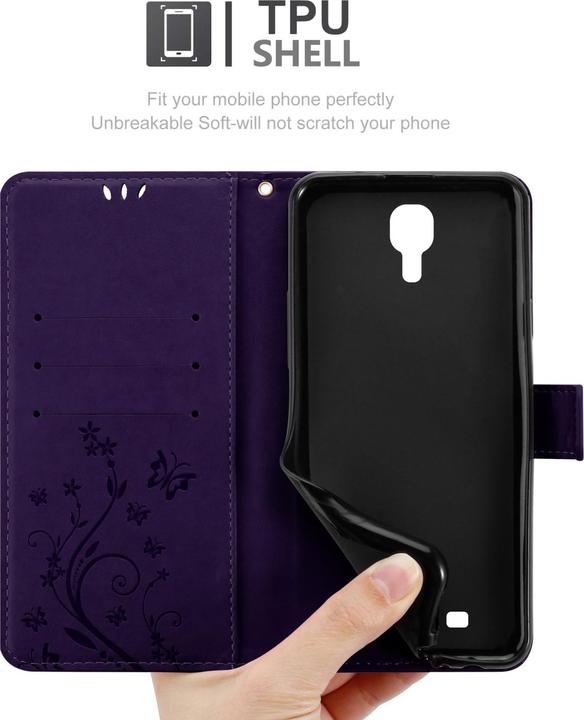 Actual product image Cadorabo Flower Book Case for Samsung Galaxy S4 (Samsung Galaxy S4)