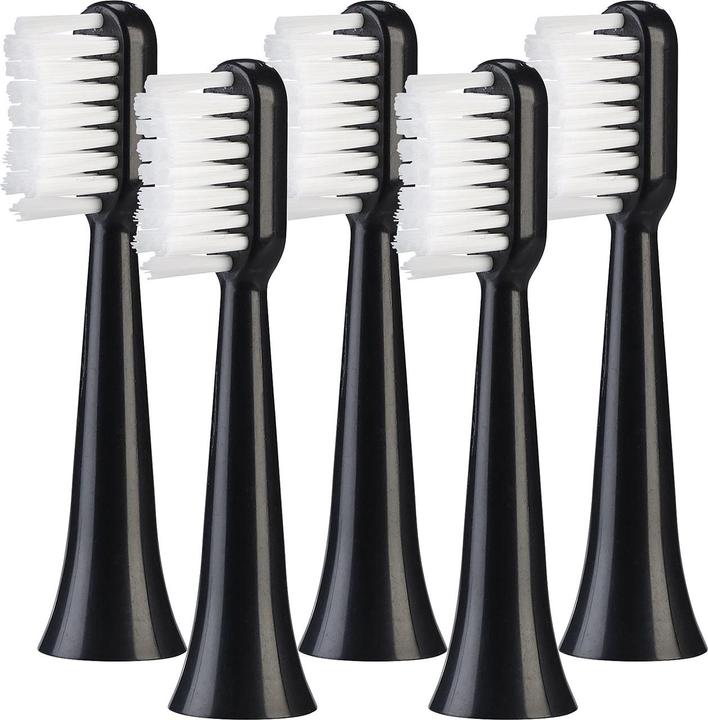 Newgen medicals 5er-Set Ersatzbürstenköpfe für Akku-Schallzahnbürste SZB-300, hart (5 x)