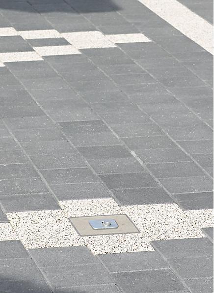 Image du produit Urbanus Potelet en inox, tête polyvalente, à sceller dans du béton, serrure pompier.