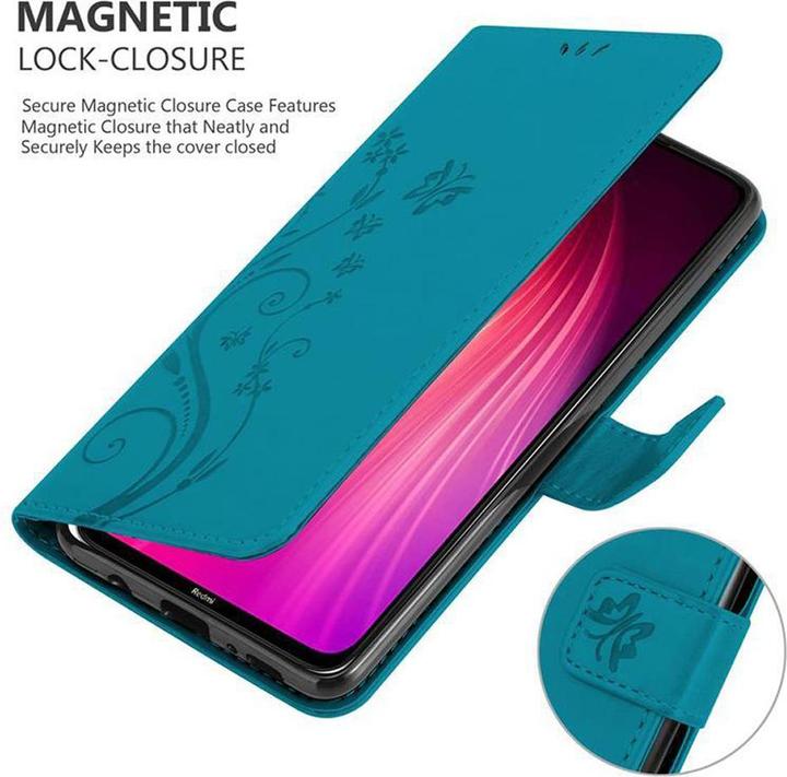 Actual product image Cadorabo Flower Book Cover (Xiaomi Redmi Note 8, Xiaomi Redmi Note 8 2021)
