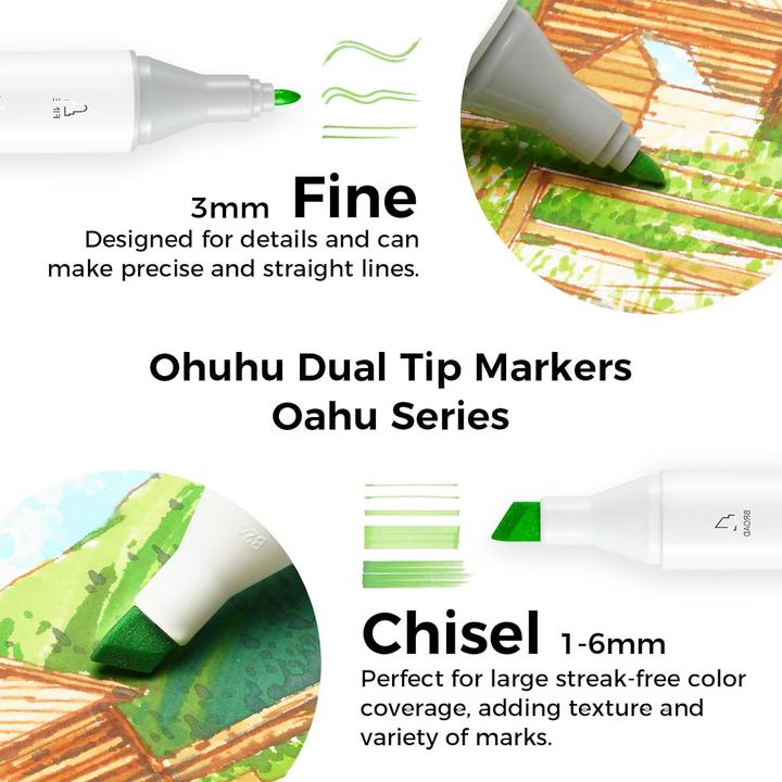 Image du produit Ohuhu Marqueur artistique Honolulu B (Multicolore, 40 x)