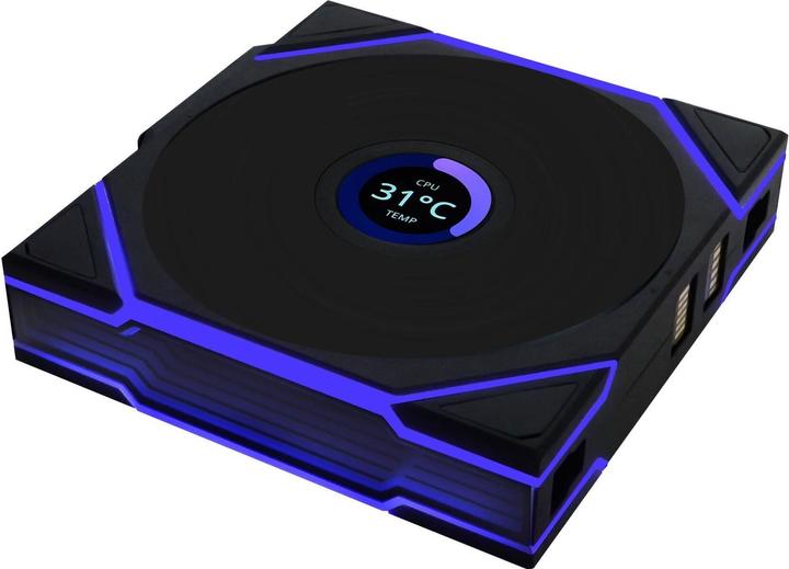 Image du produit Lian-Li UNI FAN TL Wireless LCD Lüfter, ARGB, PWM, 3er-Pack inkl. Controller - Reverse Blade, 120mm (120 mm, 3 x)
