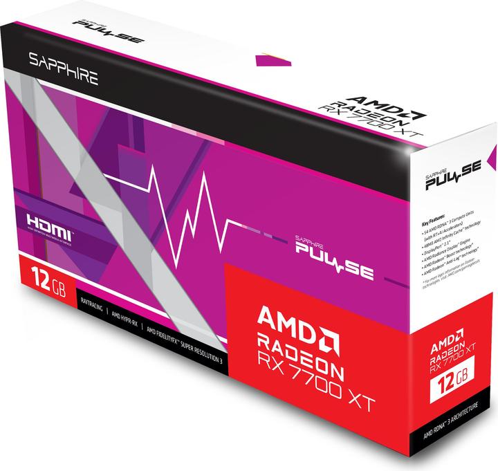 Actual product image Sapphire RX 7700XT Pulse Gaming (12 GB)
