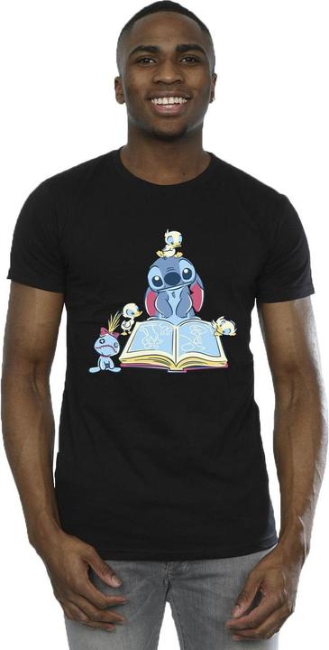 Immagine prodotto Disney Lilo & Stitch Reading A Book Maglietta Uomo (XL)