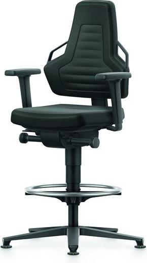 Actual product image Bimos ESD task swivel chair, fabric, with glides and foot ring, high