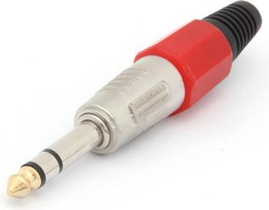 Actual product image Velleman 6.35Mm Professional Male Jack Connector Stereo Red