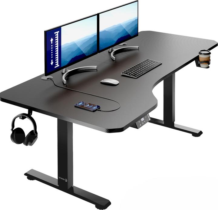 Casaria Desk with adjustable height (160 x 75 x 118 cm)