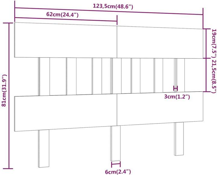 Actual product image VidaXL Aylice (123.5 x 3 x 81 cm)