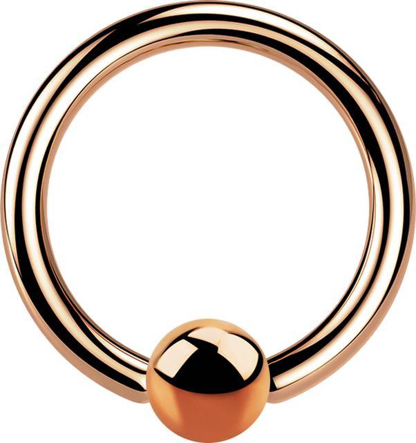 Immagine prodotto Star Piercing Anello con chiusura a microsfera in oro rosa (senza ottoneTitanio G23, Acciaio chirurgico 316LOttone)