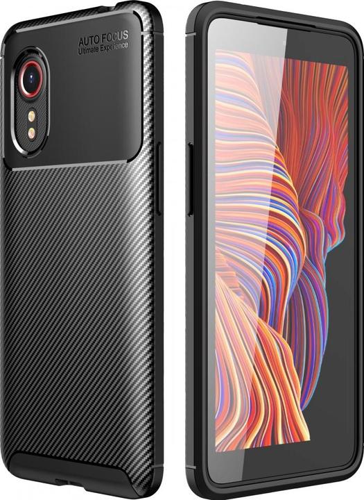 Screenguard Samsung Galaxy Xcover 5 Hülle Carbon Design TPU Case (Samsung Galaxy Xcover 5)
