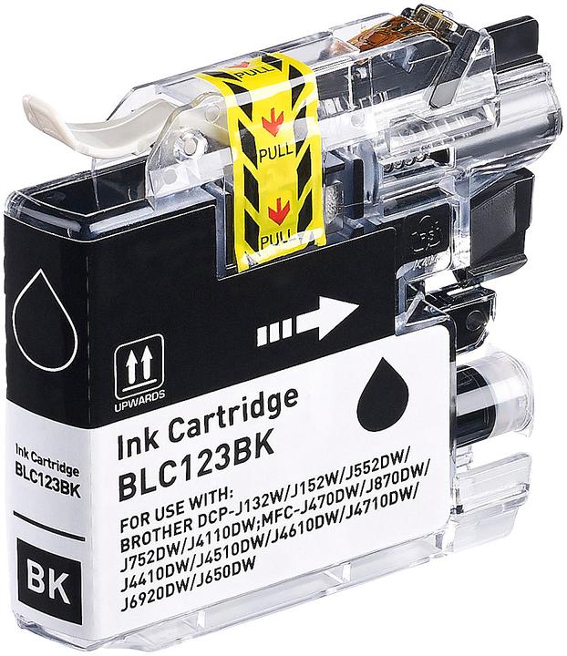 Actual product image IColor Ink cartridge for Brother printers (replaces LC-123BK), black (black)