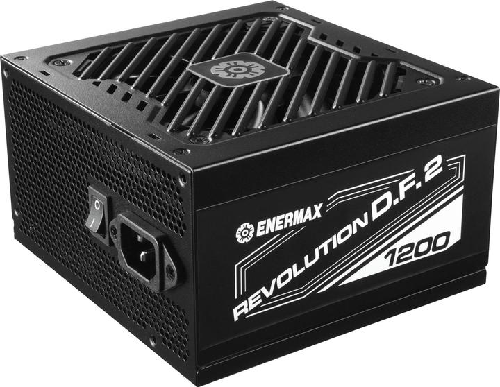 Actual product image Enermax REVOLUTION D.F. 2 1200W Compact Gaming Streaming ATX PSU 80Plus Gold Semi-Modular Semi-Fanle (1200 W)