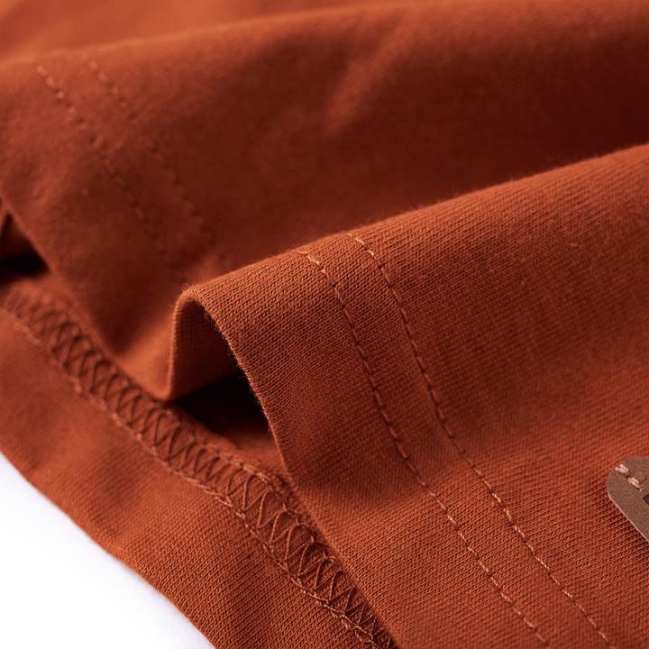 Immagine prodotto VidaXL Camicia da bambino a maniche lunghe arancione scuro 104,Materiale: 100 (104)