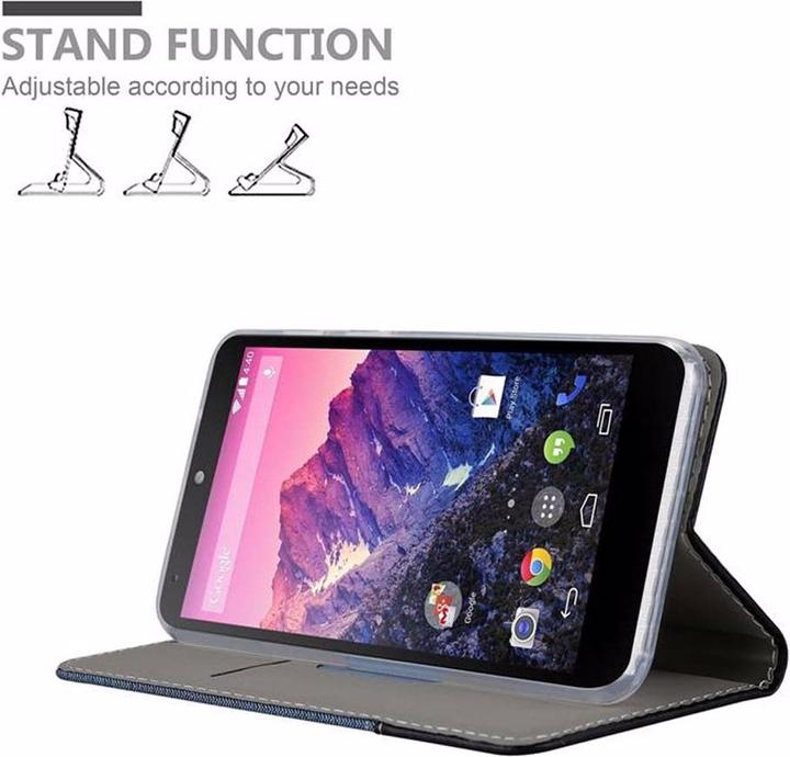 Produktbild Cadorabo Book Jeans Optik Cover (LG Nexus 5)