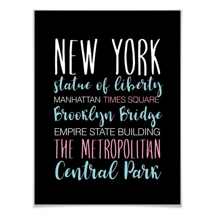 Image du produit Trenddeko Mots new-yorkais (24 x 30 cm)