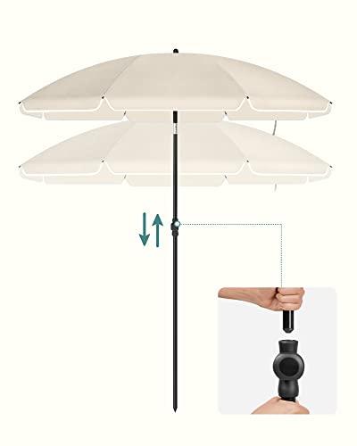 Produktbild Songmics Sonnenschirm für Strand beige (1.60 m)