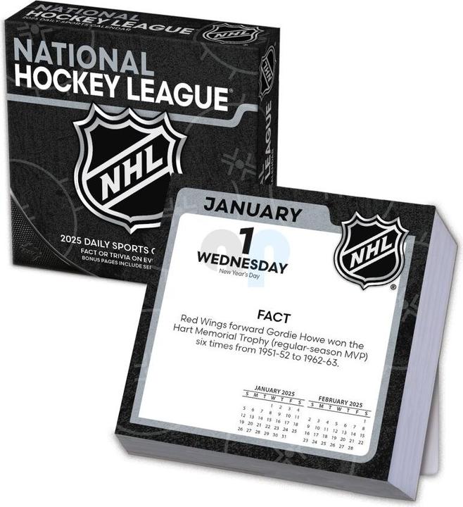Actual product image NHL - All Team - Desk Calendar 2025 (Spanish, Italian, English, German, French)