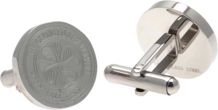 Produktbild Celtic FC Edelstahl WappenManschettenknöpfe (100% Stahl)