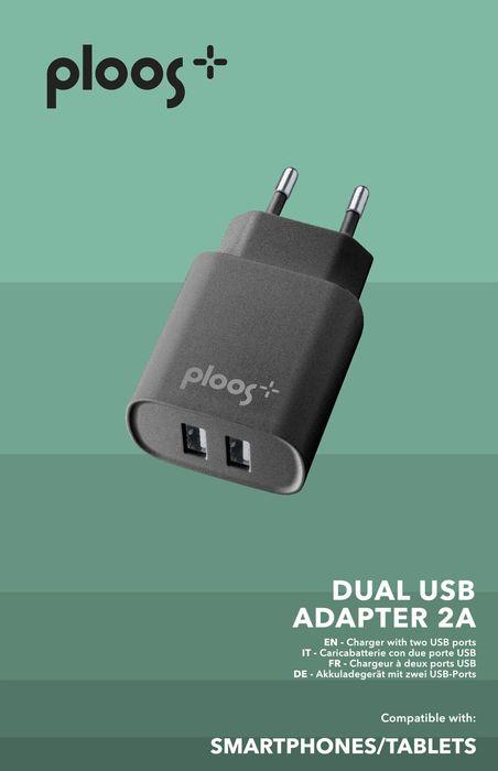 Actual product image Cellularline PLOOS - DUAL USB ADAPTER 2A - Universal (10 W)