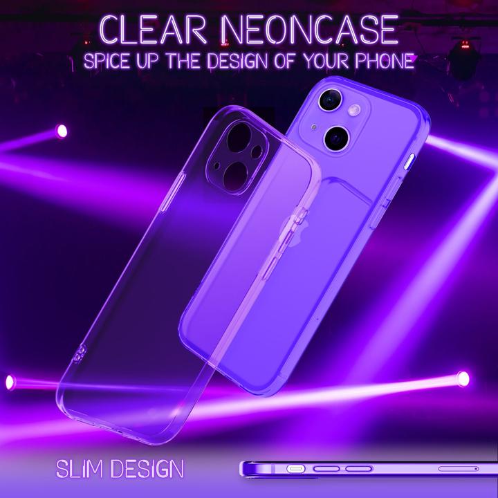 Actual product image Nalia Clear Transparent Neon Silicone Cover (Apple iPhone 13 mini)