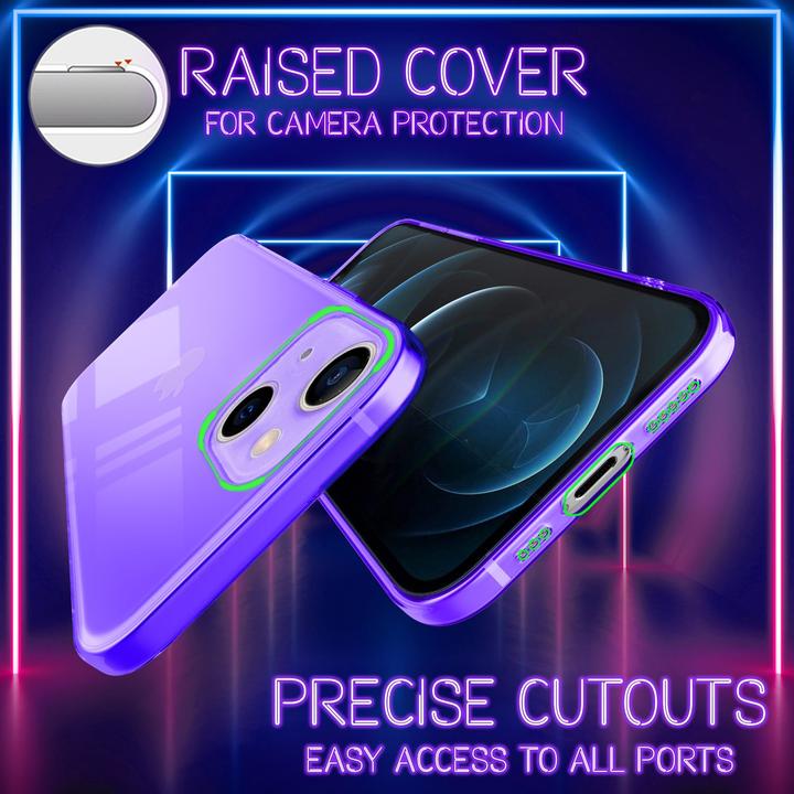 Actual product image Nalia Clear Transparent Neon Silicone Cover (Apple iPhone 13 mini)