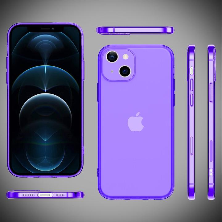 Actual product image Nalia Clear Transparent Neon Silicone Cover (Apple iPhone 13 mini)