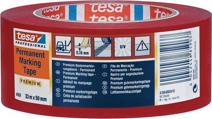 Actual product image tesa Marking tape Red (L x (50 mm)
