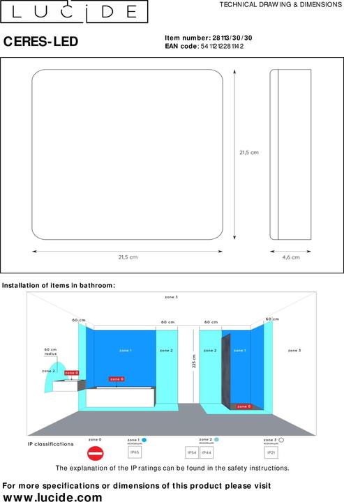 Immagine prodotto Lucide Ceres LED (2475 lm)