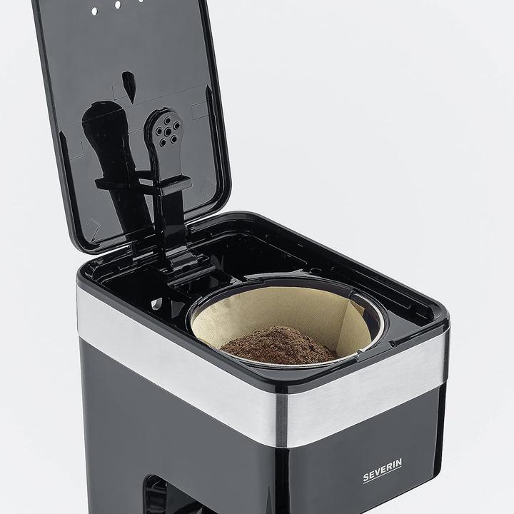 Produktbild Severin KA9263 Filterkaffeemaschine Glas Schwarz / Edelstahl-gebürstet