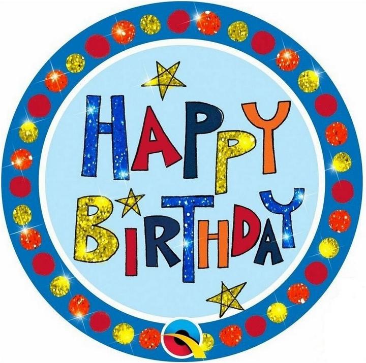 Rachel Ellen Glitzer Abzeichen Happy Birthday Kunststoff
