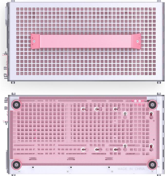 Produktbild Jonsplus MATX Handle Case Z20 - White-Pink (Mini-ITX, mATX)