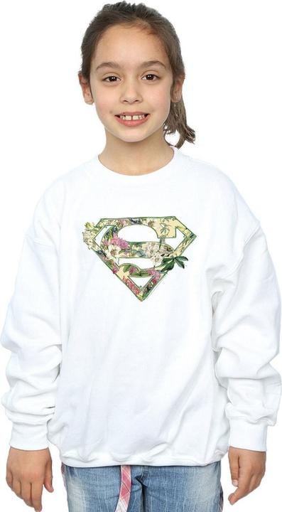 Image du produit - Sweat SUPERGIRL FLORAL SHIELD - Fille (140, 146)